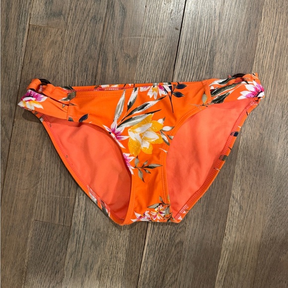 Xhilaration Floral Orange Bikini Top and Bottom size Small - Picture 3 of 10
